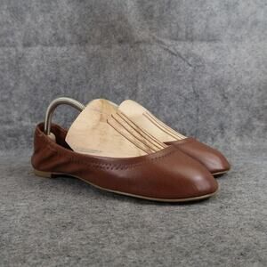 Faded Glory Shoes Womens 8.5 Ballet Flats Slip On Scrunch Memory Foam Comfort